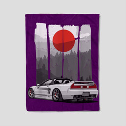 JDM NSX Car Tuning Japan Rising Sun Drift Import Fleece Blanket-30X40 In-Purple