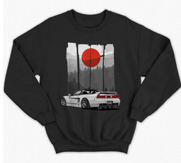 JDM NSX Car Tuning Japan Rising Sun Drift Import Sweatshirt & Hoodie-Adult Sweatshirt-Black