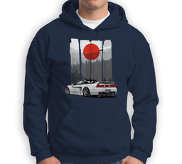 JDM NSX Car Tuning Japan Rising Sun Drift Import Sweatshirt & Hoodie-Adult Hoodie-Navy