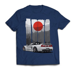 JDM NSX Car Tuning Japan Rising Sun Drift Import T-shirt-Men-Navy