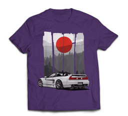 JDM NSX Car Tuning Japan Rising Sun Drift Import T-shirt-Men-Purple