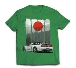 JDM NSX Car Tuning Japan Rising Sun Drift Import T-shirt-Men-Irish Green