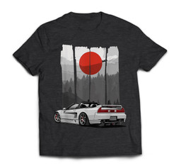 JDM NSX Car Tuning Japan Rising Sun Drift Import T-shirt-Men-Dark Heather