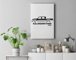 Jeep Gladiator Premium Wall Art Canvas Decor-New Portrait Wall Art-White