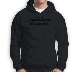 Jeep Gladiator Sweatshirt & Hoodie-Adult Hoodie-Black