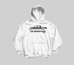 Jeep Gladiator Youth Hoodie & T-Shirt-Youth Hoodie-White