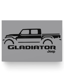 Jeep Gladiator Matter Poster-24X16-Gray