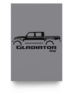 Jeep Gladiator Matter Poster-24X36-Gray