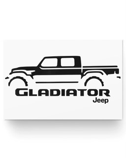 Jeep Gladiator Matter Poster-24X16-White