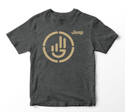 Jeep Wave Youth Hoodie & T-Shirt-Youth T-Shirt-Dark Heather