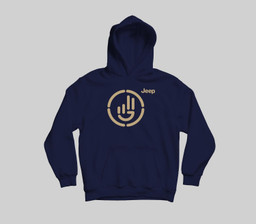 Jeep Wave Youth Hoodie & T-Shirt-Youth Hoodie-Navy