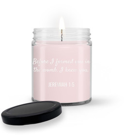 Jeremiah 15 Christian Bible Pro-Life Quote Soy Wax Candle-Candle DS-Pink