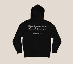 Jeremiah 15 Christian Bible Pro-Life Quote Youth Hoodie & T-Shirt-Youth Hoodie-Dark Heather
