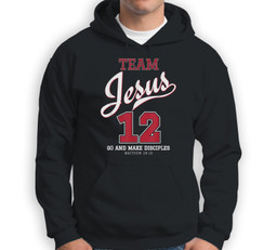 Jesus and Baseball Team Jesus Christian Sweatshirt & Hoodie-Adult Hoodie-Black