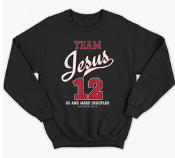 Jesus and Baseball Team Jesus Christian Sweatshirt & Hoodie-Adult Sweatshirt-Black