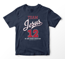 Jesus and Baseball Team Jesus Christian Youth Hoodie & T-Shirt-Youth T-Shirt-Navy