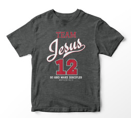 Jesus and Baseball Team Jesus Christian Youth Hoodie & T-Shirt-Youth T-Shirt-Dark Heather