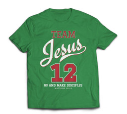 Jesus and Baseball Team Jesus Christian T-shirt-Men-Irish Green