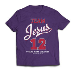 Jesus and Baseball Team Jesus Christian T-shirt-Men-Purple