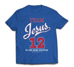 Jesus and Baseball Team Jesus Christian T-shirt-Men-Royal