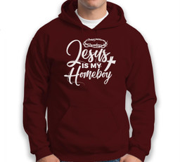 Jesus Is My Homeboy Funny Christian Religious Sweatshirt & Hoodie-Adult Hoodie-Dark Chocolate