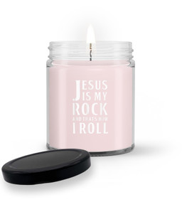 Jesus Is My Rock and Thats How I Roll Soy Wax Candle-Candle DS-Pink