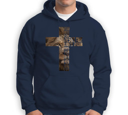 Jesus Lion Judah Cross Faith Christ Gift Sweatshirt & Hoodie-Adult Hoodie-Navy