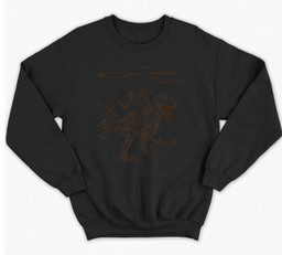 Jesus Riding T-Rex Dinosaur Sweatshirt & Hoodie-Adult Sweatshirt-Black