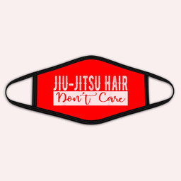 Jiu-Jitsu Hair Don't Care BJJ MMA Funny Fight Champion Cloth Face Mask-Kid Face Mask-Red