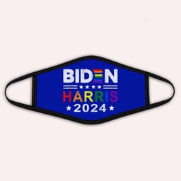 Joe Biden 2024 Rainbow Flag Gay Pride Support LGBT Parade Cloth Face Mask-Kid Face Mask-Royal
