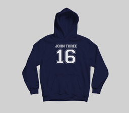 John 316 Youth Hoodie & T-Shirt-Youth Hoodie-Navy