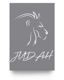 Judah and 12 Tribes of Israel Bible Matter Poster-16X24-Gray