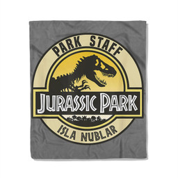 Jurassic Park Isla Nublar Park Staff Seal Fleece Blanket-50X60 In-Gray