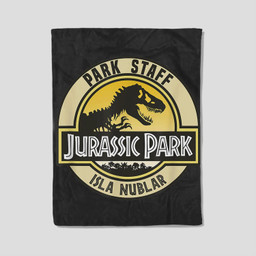 Jurassic Park Isla Nublar Park Staff Seal Fleece Blanket-30X40 In-Black