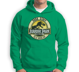 Jurassic Park Isla Nublar Park Staff Seal Sweatshirt & Hoodie-Adult Hoodie-Irish Green
