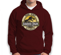 Jurassic Park Isla Nublar Park Staff Seal Sweatshirt & Hoodie-Adult Hoodie-Dark Chocolate