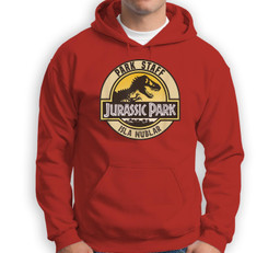 Jurassic Park Isla Nublar Park Staff Seal Sweatshirt & Hoodie-Adult Hoodie-Red