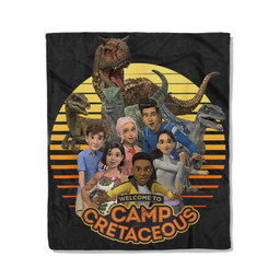 Jurassic World Camp Cretaceous Group Shot Welcome Fleece Blanket-50X60 In-Black