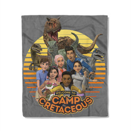 Jurassic World Camp Cretaceous Group Shot Welcome Fleece Blanket-50X60 In-Gray