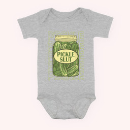 Pickle Slut Funny Pickle Slut Who Loves Pickles Apaprel Baby & Infant Bodysuits-Baby Onesie-Hearther