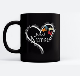 Funny School Nurse Graphic Tops Back To School Gift Mugs-Ceramic Mug-Black