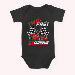 Two Fast 2 Curious Birthday Decorations 2nd Bday 2022 Baby & Infant Bodysuits-Baby Onesie-Black