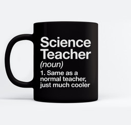 Science Teacher Definition Funny Back To School First Day Mugs-Ceramic Mug-Black