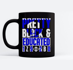 Pretty Black and Educated Zeta 1920 African Mugs-Ceramic Mug-Black