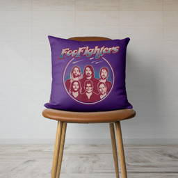 Foo Fighters Classic Portrait Canvas Throw Pillow-Canvas Pillow-Purple