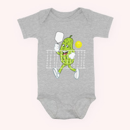 Pickle Playing Pickleball - Funny Pickleball Paddleball Baby & Infant Bodysuits-Baby Onesie-Hearther