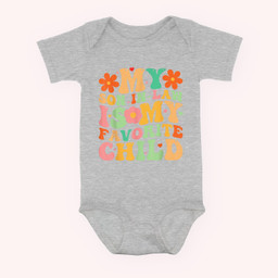 My Son-In-Law Is My Favorite Child Funny Retro Mother in Law Baby & Infant Bodysuits-Baby Onesie-Hearther