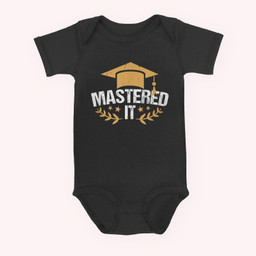 Master Degree Mastered It Masters Degree Graduation Baby & Infant Bodysuits-Baby Onesie-Black