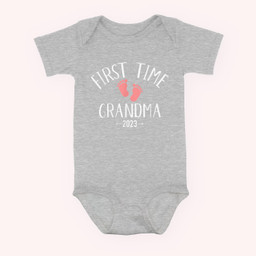 First time grandma 2023 for granny to be Baby & Infant Bodysuits-Baby Onesie-Hearther