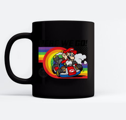 Mario Kart Pride Rainbow Road Here We Go Mugs-Ceramic Mug-Black